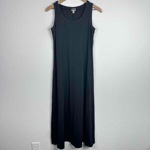 J. Jill Dress Womens Small Petite‎ Black Sleeveless Relaxed Minimalist Boho Maxi